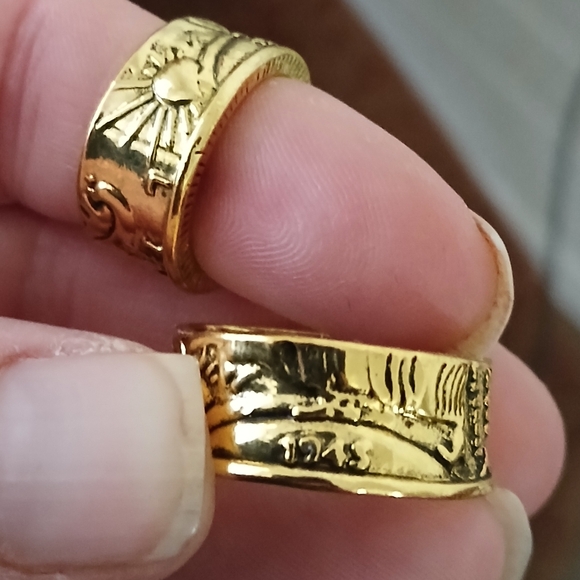 New 1945 Half Dollar Gold Coin Ring. - Picture 5 of 12